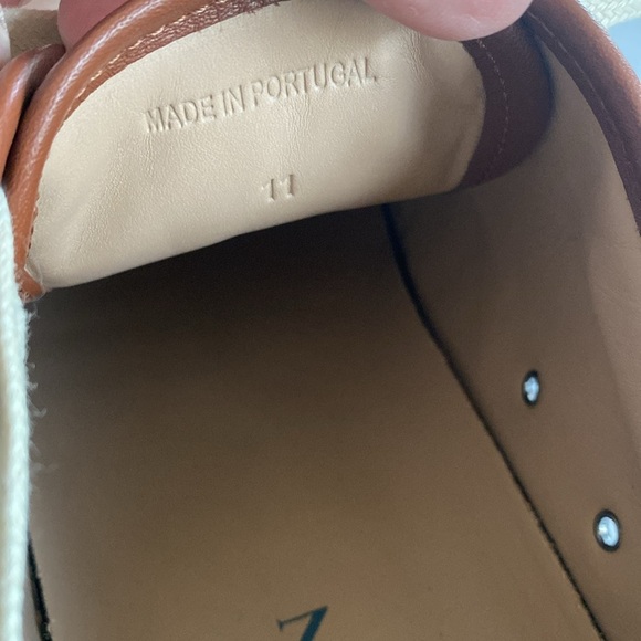 LANVIN Men’s Cream/Brown Lace Up Sneakers Size 11 - Picture 7 of 9